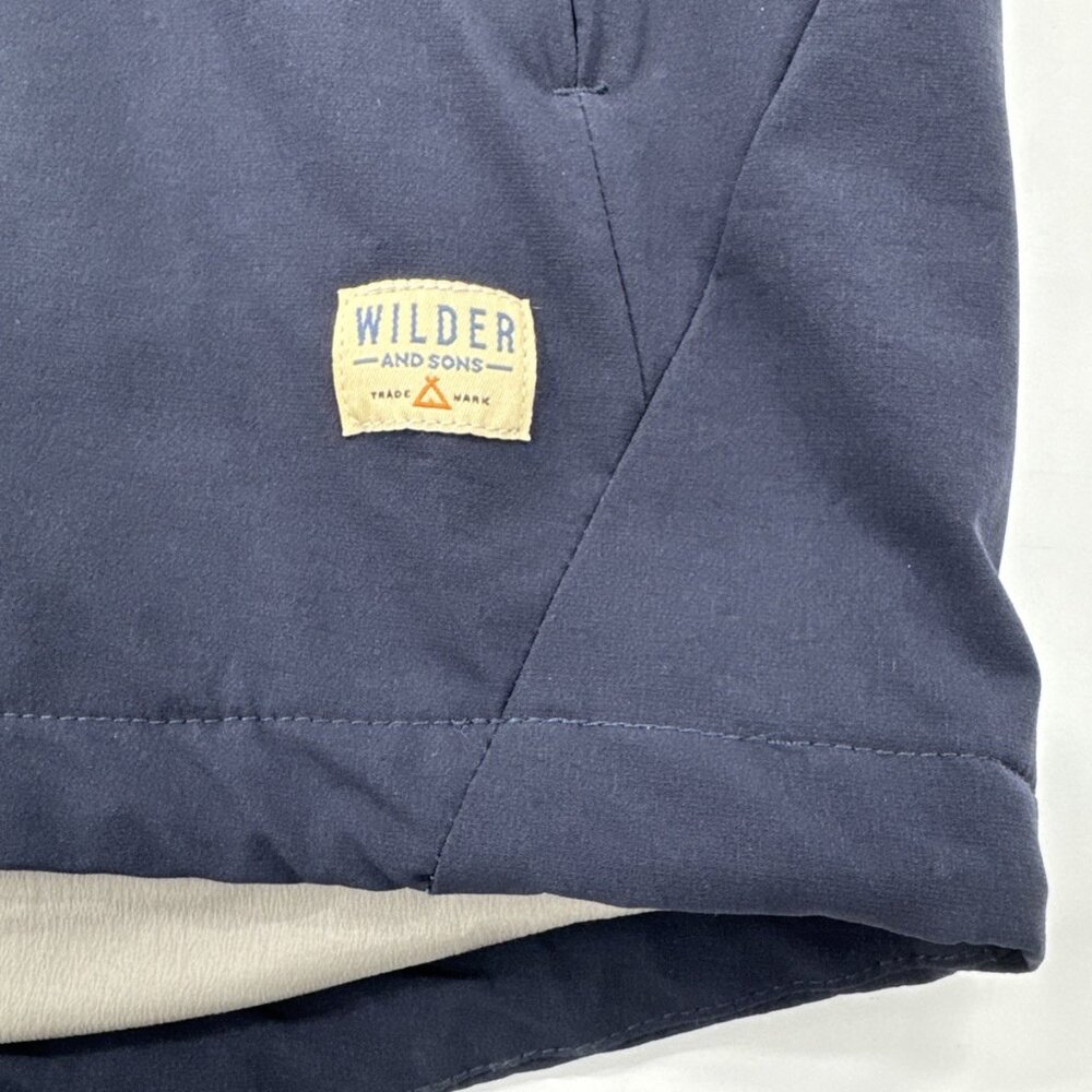 Wilder and Sons Nylon Jacket Mens Large Blue Insulated Lined Stretch Zip NEW - Picture 6 of 11